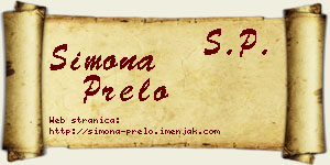 Simona Prelo vizit kartica